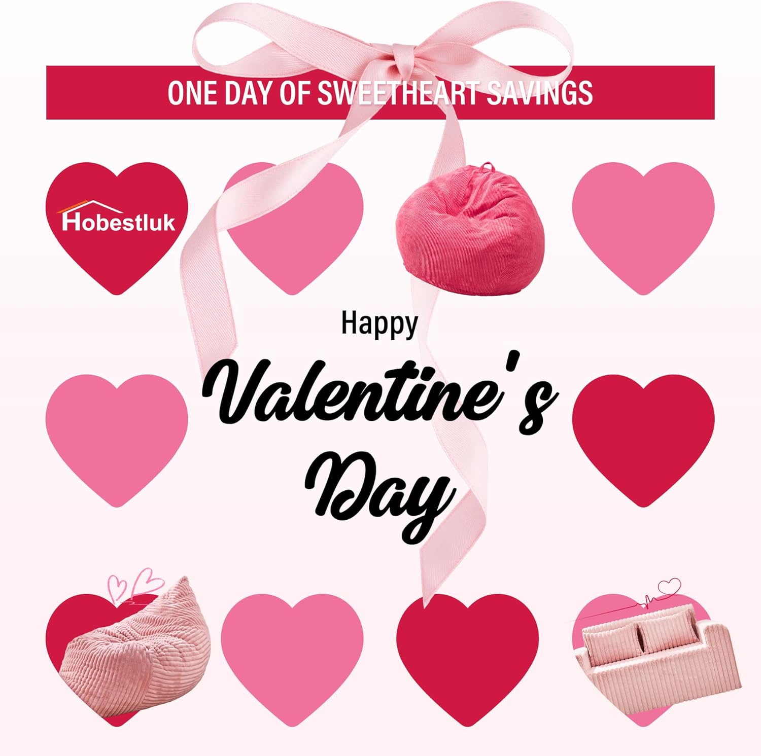 Hobestluk Bean Bag Chairs Beanbag Chair with Filler Adult Bean Bags with Fluffy Ripple Cover, Giant Bean Bag Chairs for Adults (Grey, 3FT - 36" x 36" x 22")